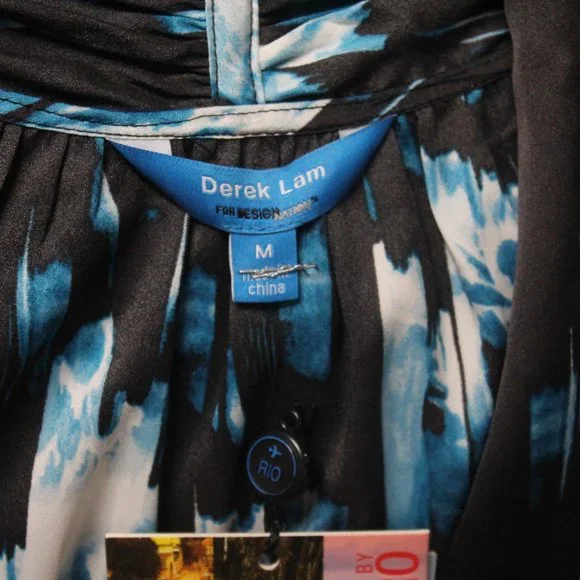 NWT Derek Lam for DesigNation Faux Wrap Bubble Hem Mini Dress Size Medium - Picture 6 of 8